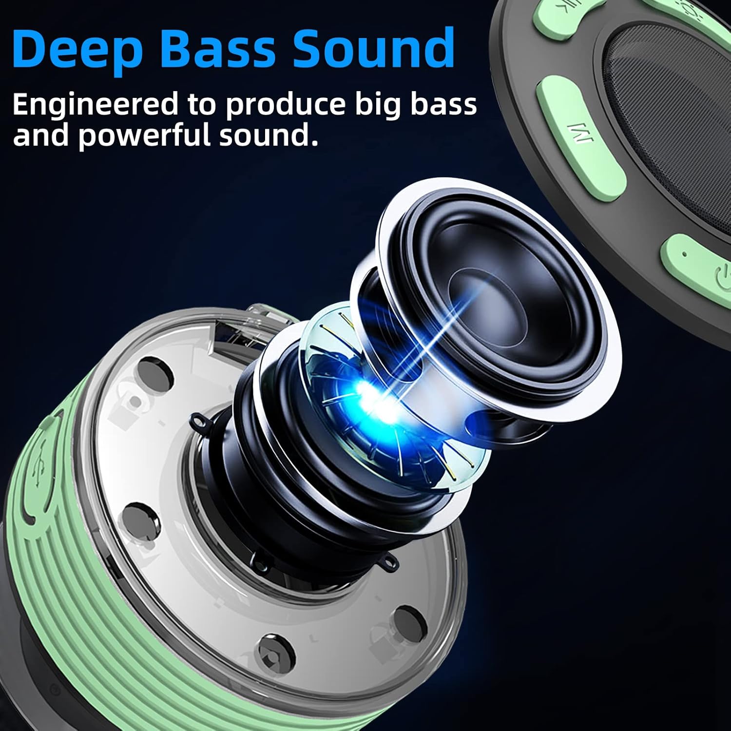Donerton Altavoces Bluetooth verdes