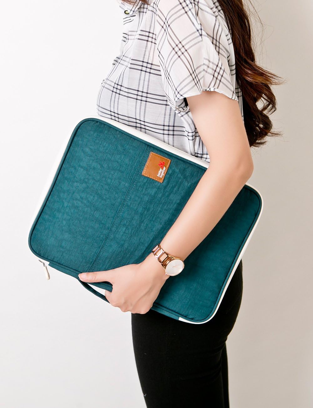 MIRLEWAIY Portafolio impermeable con cremallera organizador A4 bolsa de documentos titular de copia para iPad, tableta y cuaderno