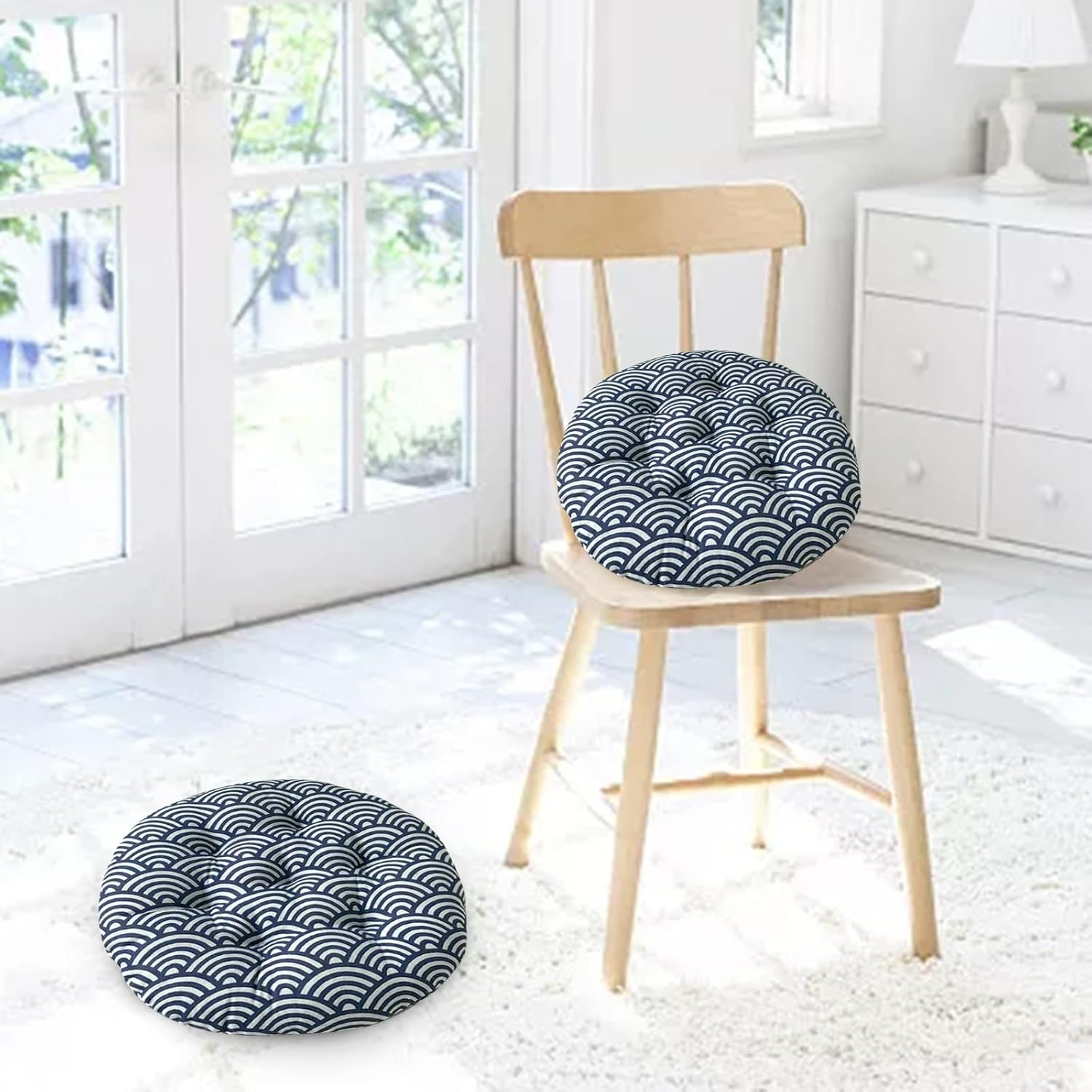 Cojín de asiento para camión, cojín grueso y bohemio, para silla de comedor, oficina, suave y cómodo, 16 x 16 pulgadas