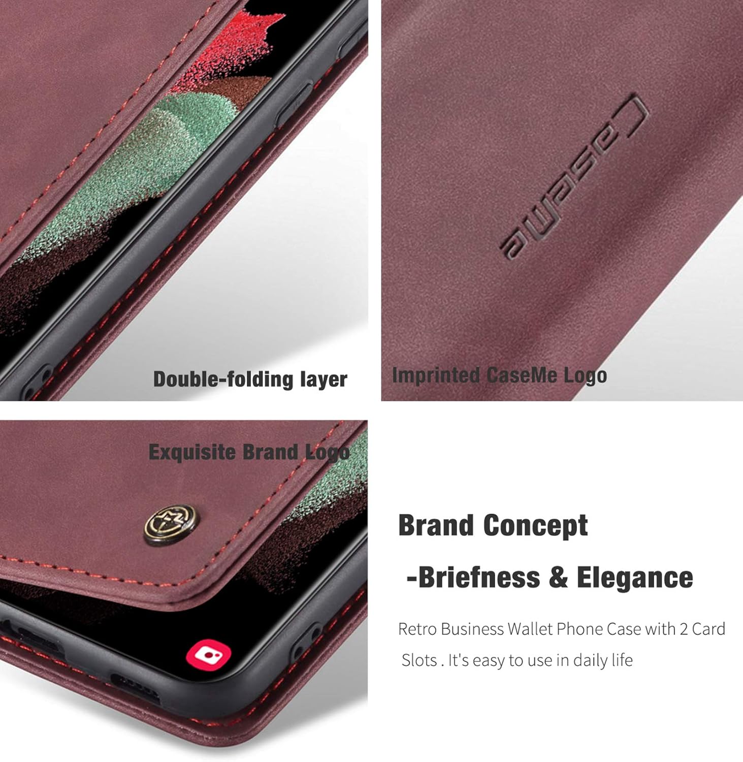 QLTYPRI Para Samsung Galaxy S22 Funda Vintage PU Cuero Billetera Funda TPU Bumper Tarjetas Ranuras Manos Libres Kickstand Cierre Magnético A Prueba