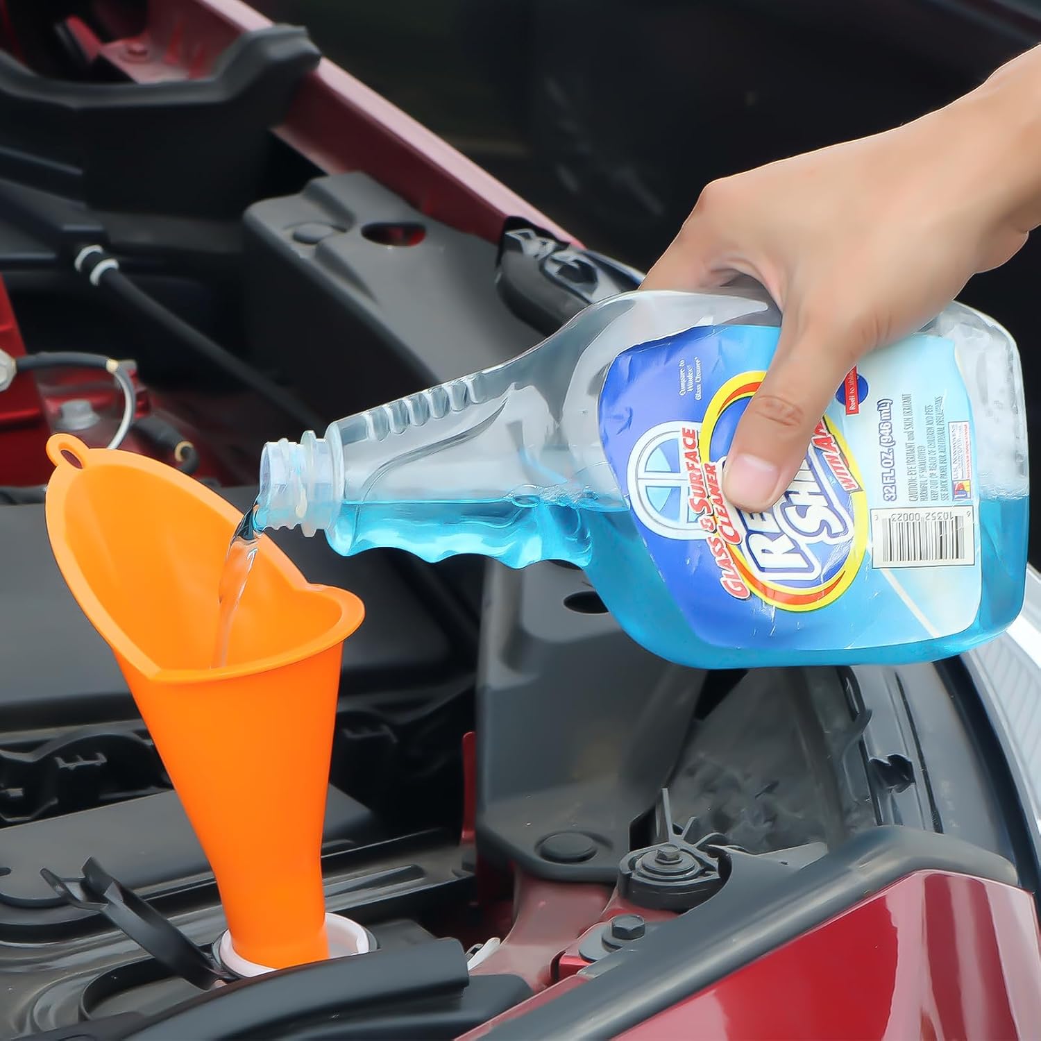 HOXHA Kit de repuesto para boquilla de gasolina y embudos automotrices, boquilla de lata de gas, embudo de boca ancha, embudo de cuello largo,