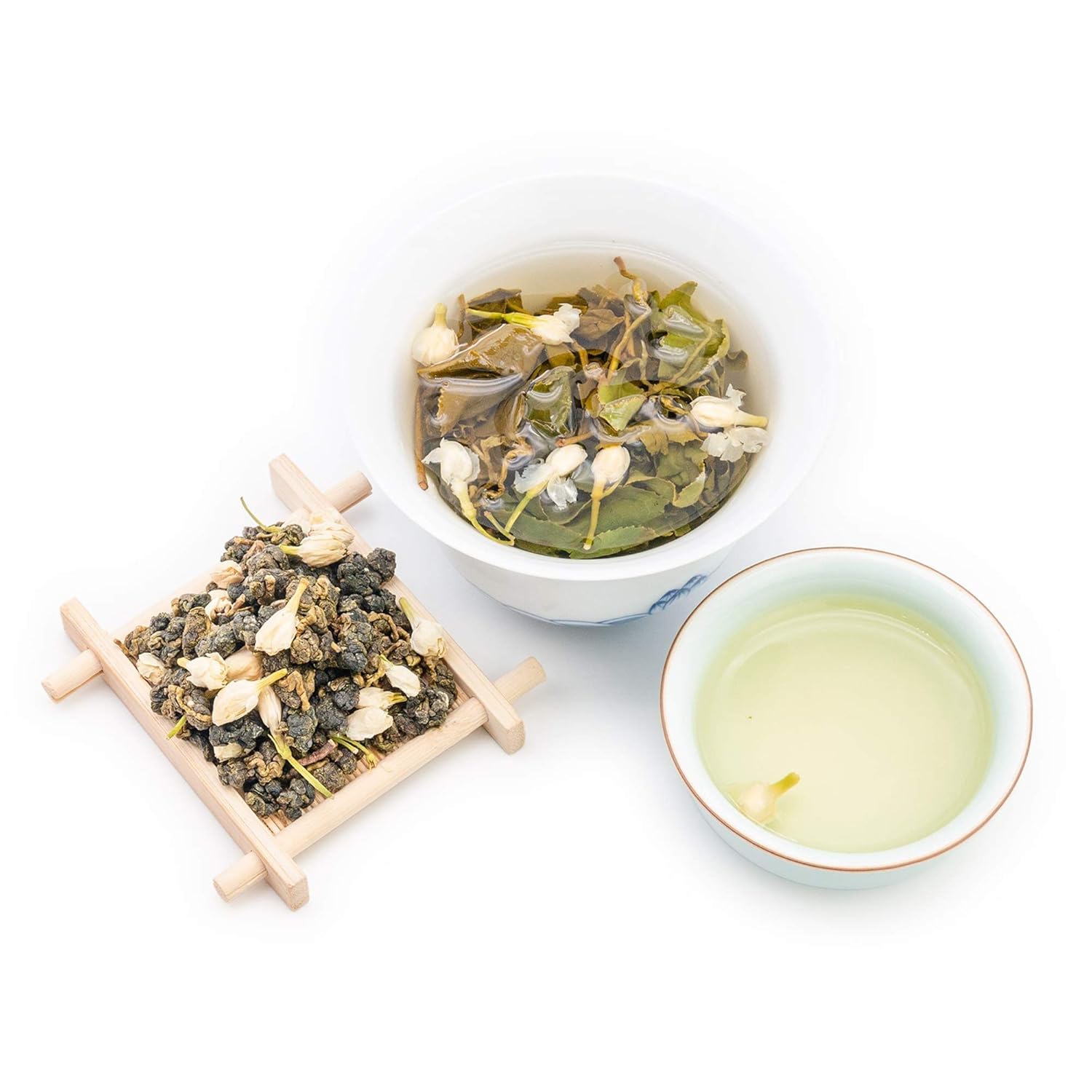 Oriarm Té Oolong de jazmín Hoja suelta  Hojas de té verde Oolong de Taiwán con flores de jazmín  3.53 oz (3.53 onzas)