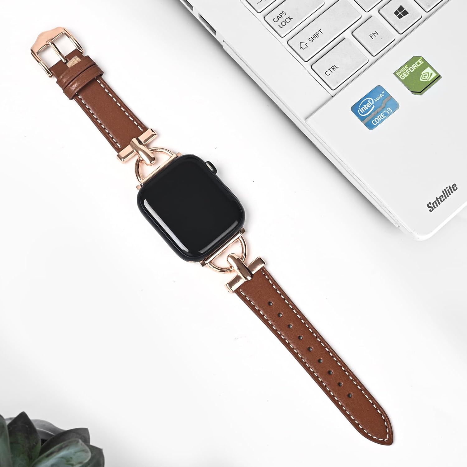 Correas de cuero de diseñador compatibles con Apple Watch Band de 1.49, 1.57, 1.61, 1.65, 1.73, 1.77 y 1.77 pulgadas, correa de cuero elegante y