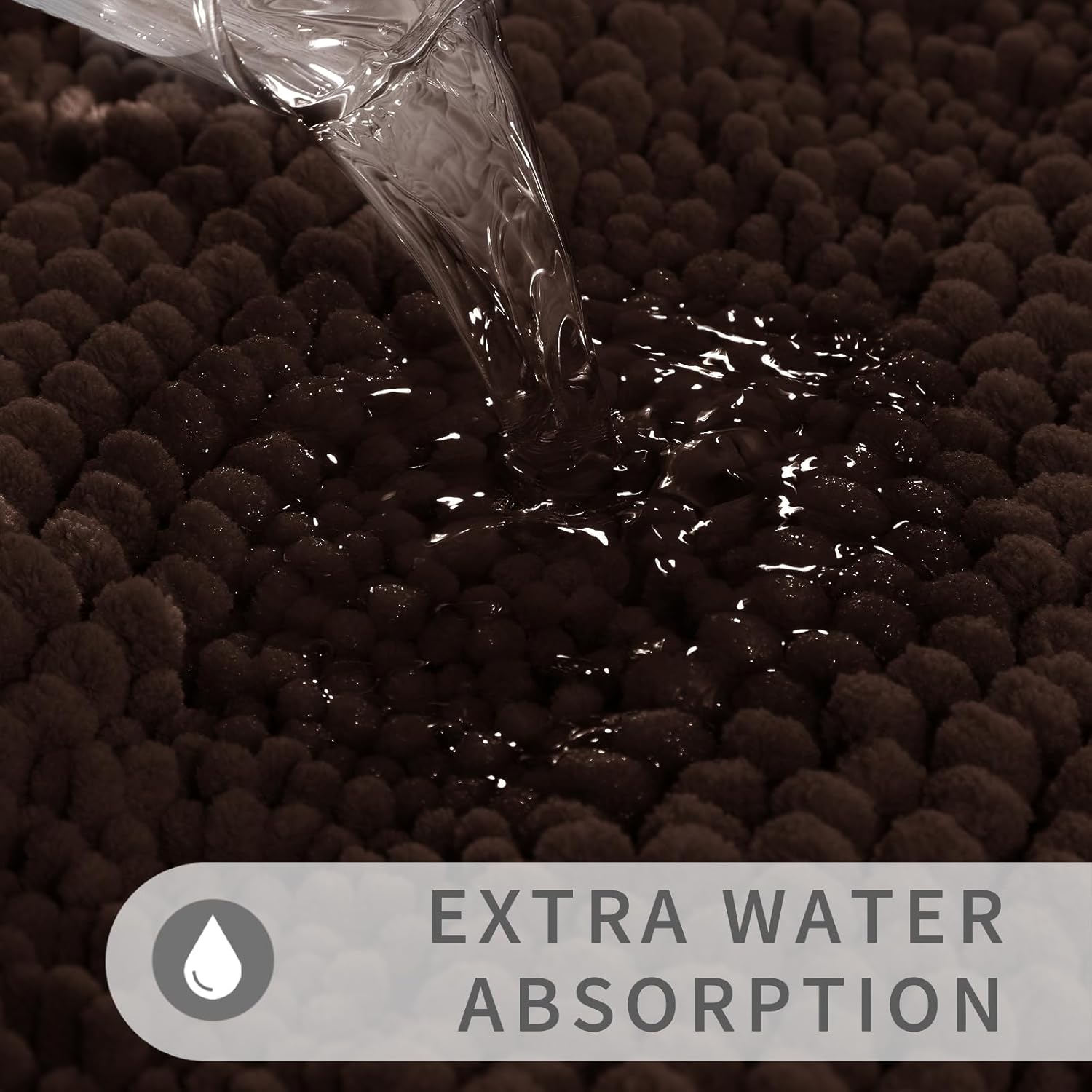 Yimobra Tapete para baño, antideslizante, de secado rápido, extra grueso y súper absorbente, de microfibra de lujo, esponjoso, lavable, suave, para
