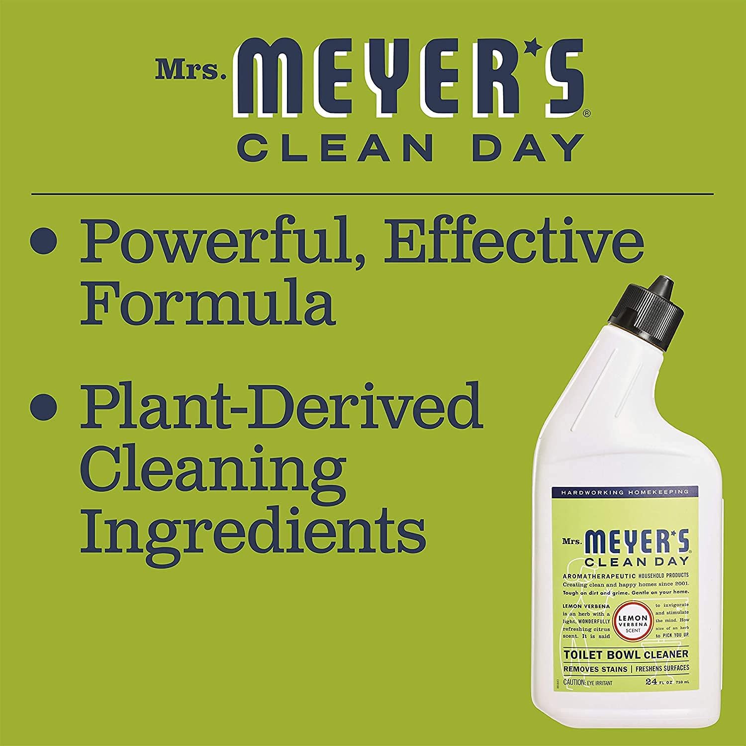 Mrs. Meyer’s Limpiador de inodoro Lemon Verbena (24 onzas) (paquete de 2)