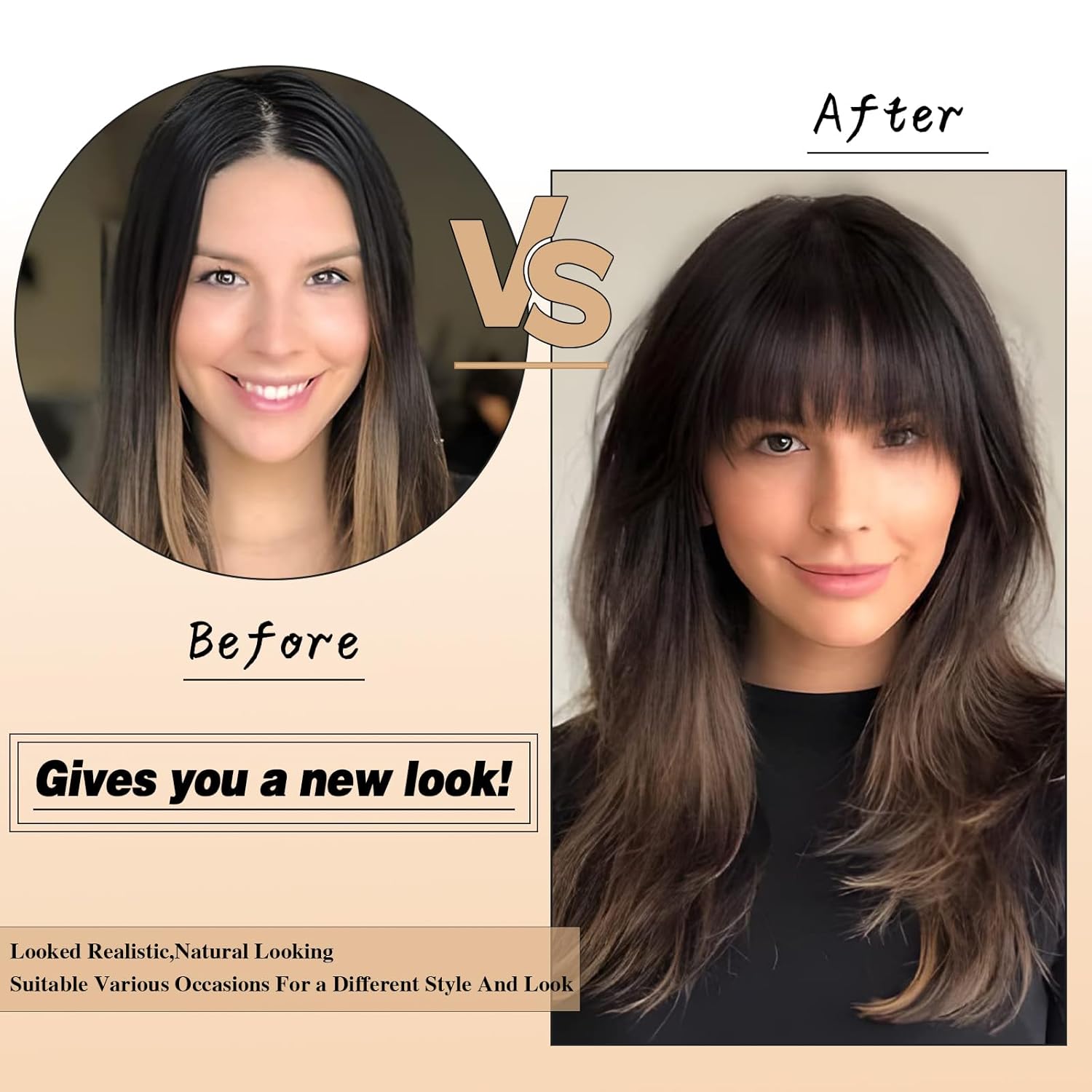 Flequillo con clip, extensiones de cabello humano 100 % real, flequillo con sienes, extensiones planas y ordenadas de aire falso para mujer, uso