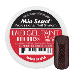 Mia Secret Sistema de uñas profesional UVLED Gel Paint – 0.18 oz (vestido rojo) Mia Secret Sistema de uñas profesional UVLED Gel Paint – 0.18 oz (vestido rojo)
