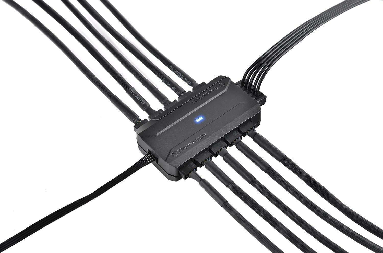 Thermaltake 212159 Accesorio Ac-023-an1nan-a1 Comandante Fp 10 Puerto Hub Para Pwm Fans Retail