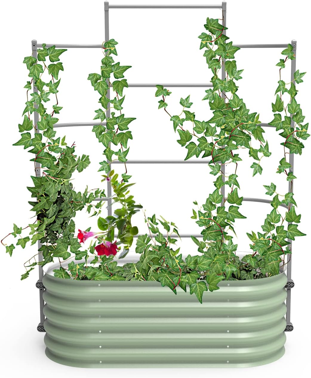 Vego garden Sistema modular de enrejado de pared, sección triple de 4.0 pies de largo para camas de jardín de 2.0 x 4.0 pies