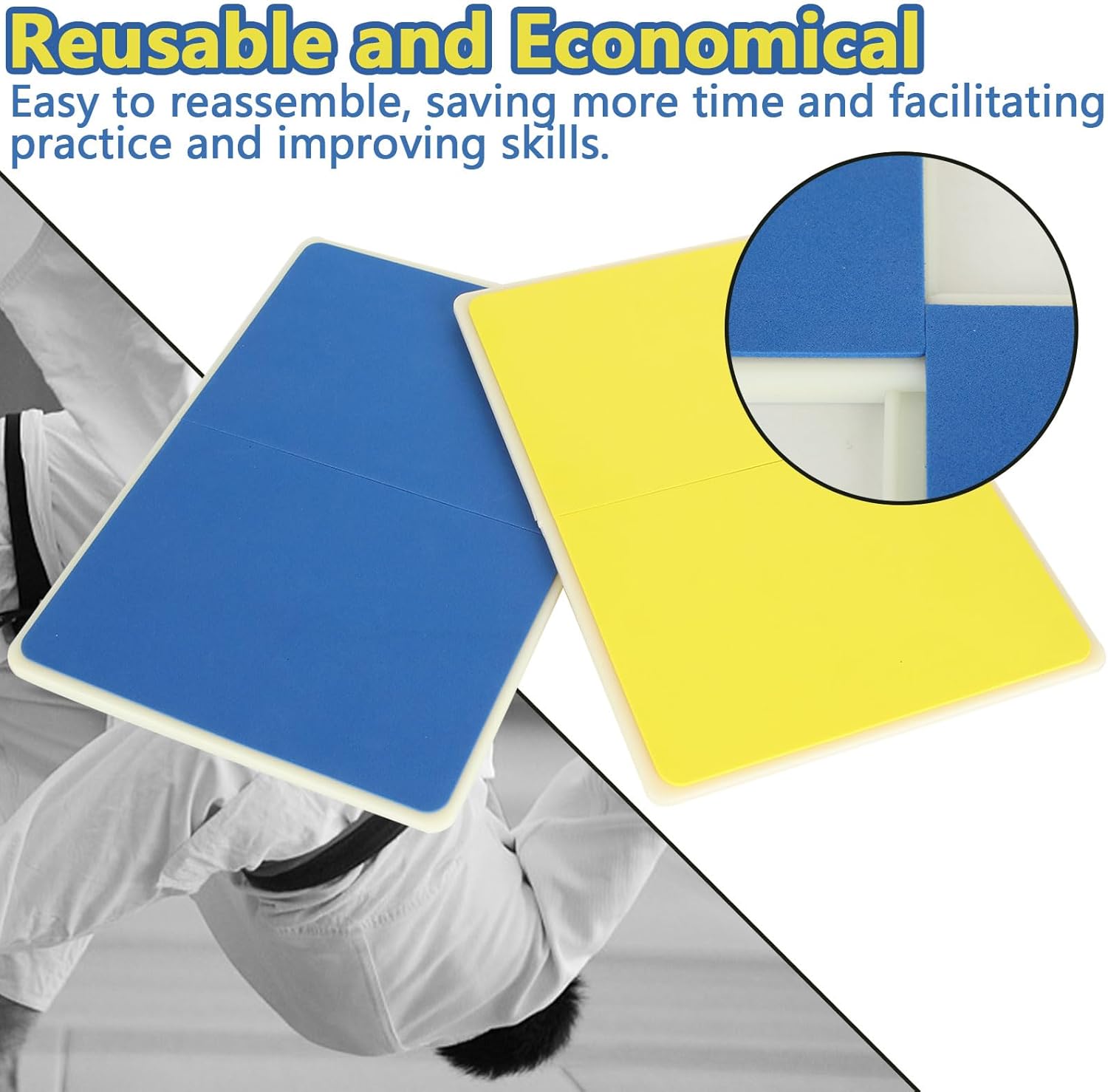 QTLCOHD Paquete de 2 tablas irrompibles para artes marciales de taekwondo karate para niños y adultos, tabla de romper espuma MMA Ninja práctica de