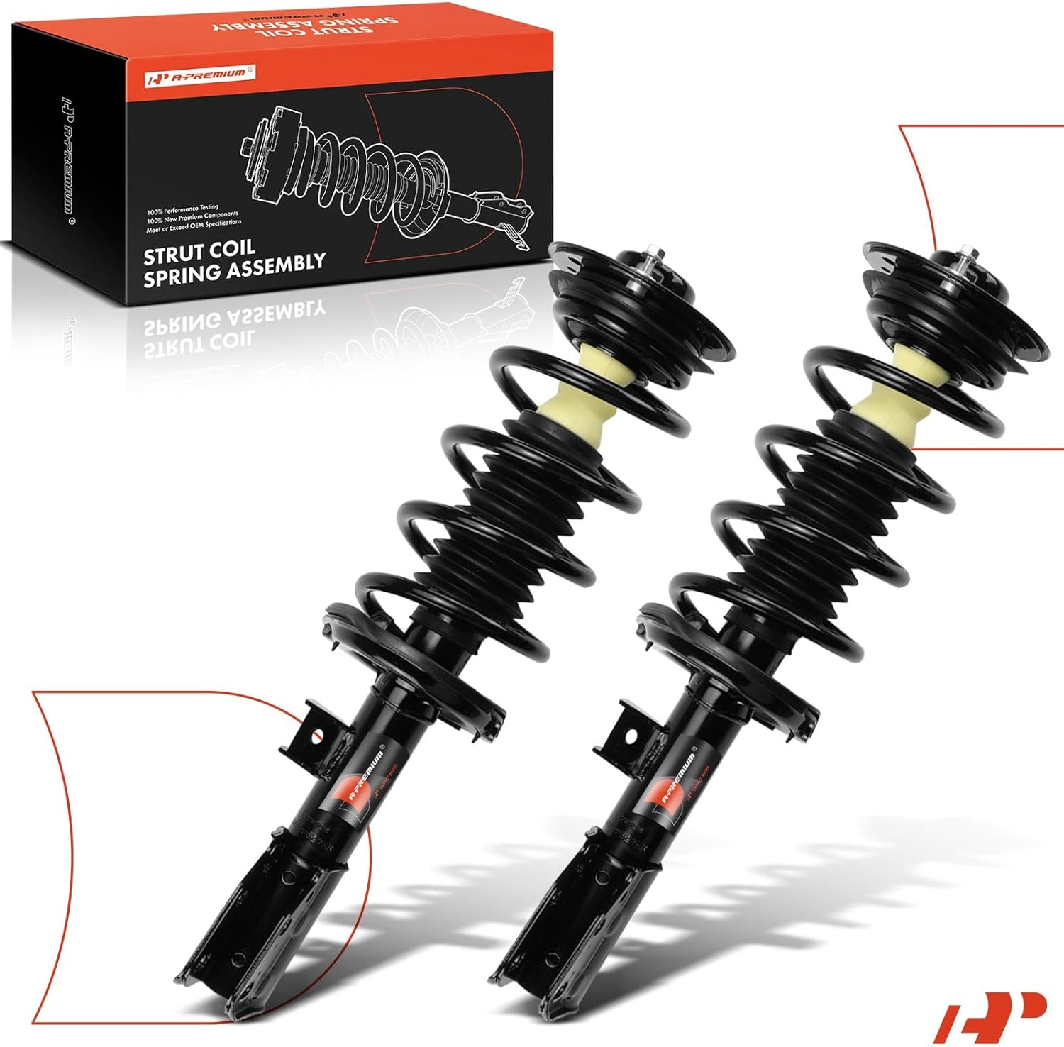 A-Premium Par delantero (2) conjunto completo de puntal y resorte helicoidal compatible con Chevrolet Captiva Sport 2012 2013 2014 2015, lado del