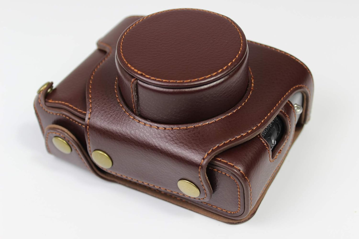 Funda X100V, de piel auténtica hecha a mano, de cuerpo completo, para cámara Fujifilm Fuji X100V, versión de apertura inferior + correa para el