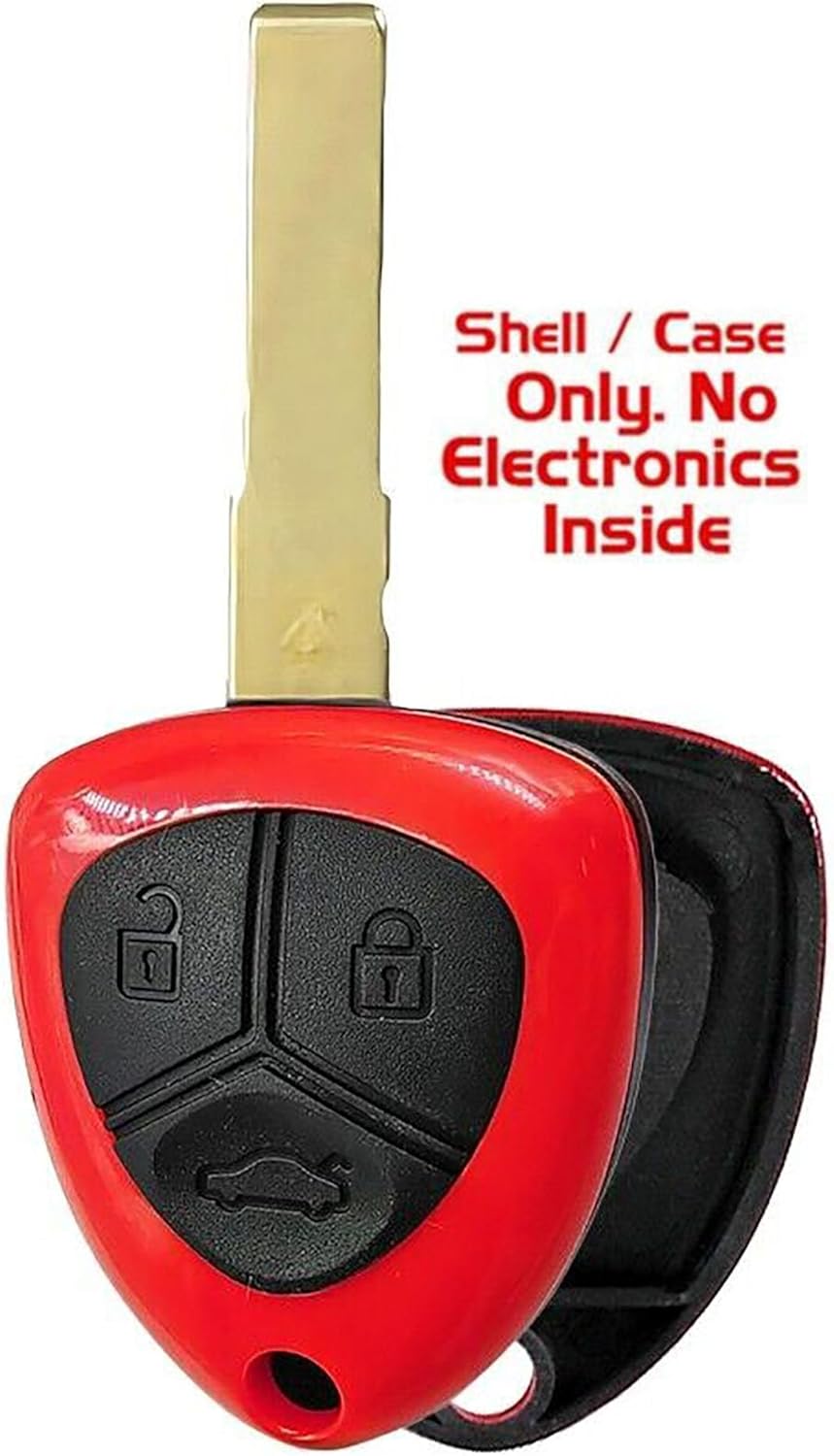1 funda de repuesto para llavero de repuesto compatible con vehículos Ferrari MPN 012432TRWS46E-04 (sin electrónica ni chip en el interior)