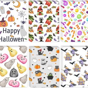 60 piezas de papel de liberación de pintura de diamante, tema de Halloween, papel de liberación de un solo lado, diseño de calabaza, bruja y gato, 60 piezas de papel de liberación de pintura de diamante, tema de Halloween, papel de liberación de un solo lado, diseño de calabaza, bruja y gato,