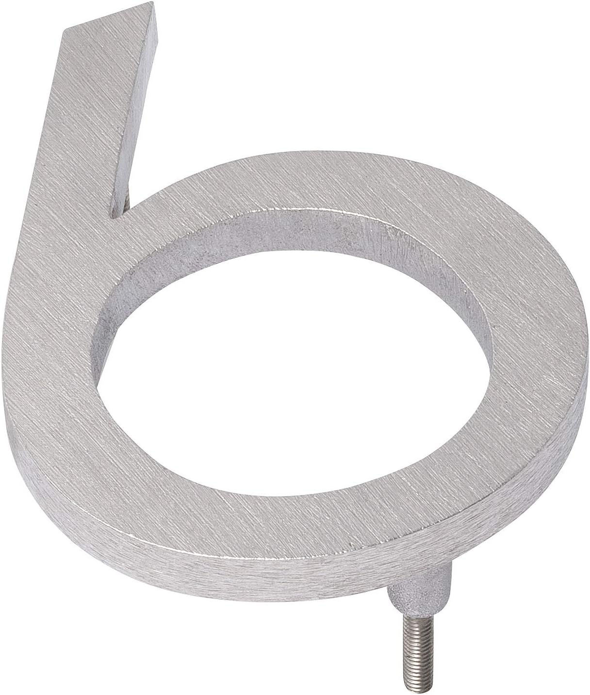Montague Metal Products MHN-12-F-BA1-6 Número de casa flotante, 12 “x 8.75″ x 0.375” aluminio pulido