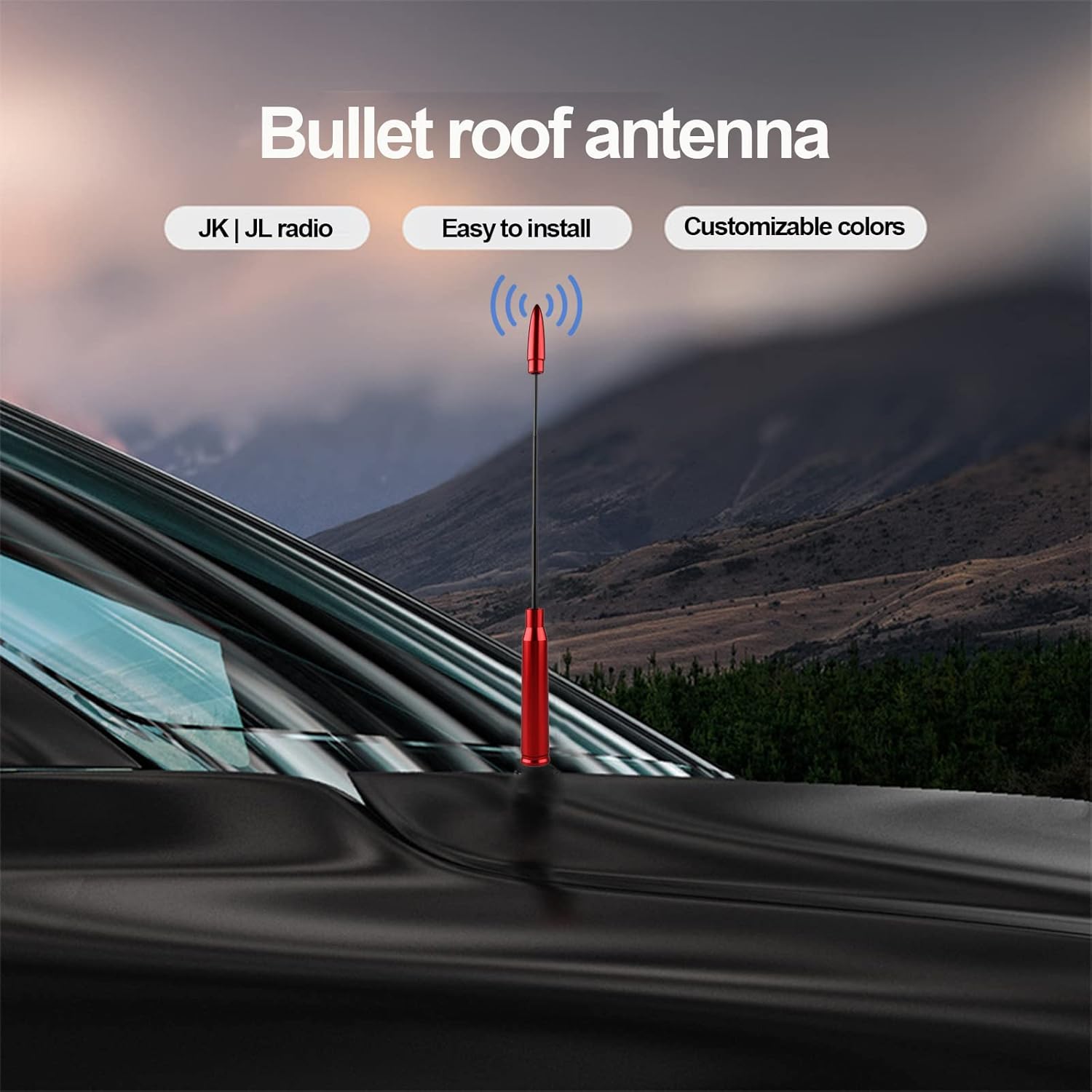 Pack-1 – Antena retráctil para camioneta para automóvil, kit de antena retráctil para Chevy Silverado 1500 2500 3500 HD Avalanche GMC Sierra 1500