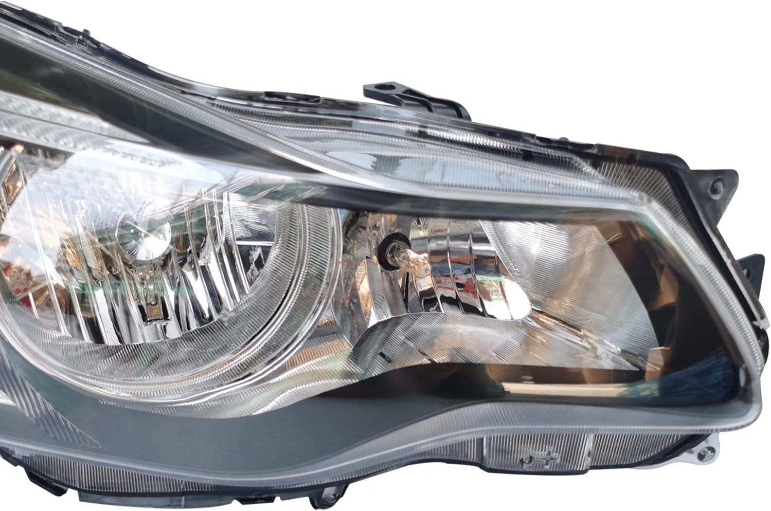CNCEST Conjunto de faros delanteros halógenos derechos – ajuste directo  carcasa cromada lente transparente – para modelos Subaru Impreza 2015-2016