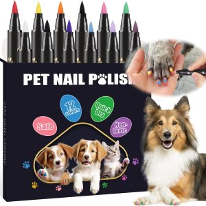 Bolígrafos de esmalte de uñas para perros de secado rápido, kit de esmalte de uñas de 12 colores para perros, gatos o pájaros, esmalte de uñas Bolígrafos de esmalte de uñas para perros de secado rápido, kit de esmalte de uñas de 12 colores para perros, gatos o pájaros, esmalte de uñas