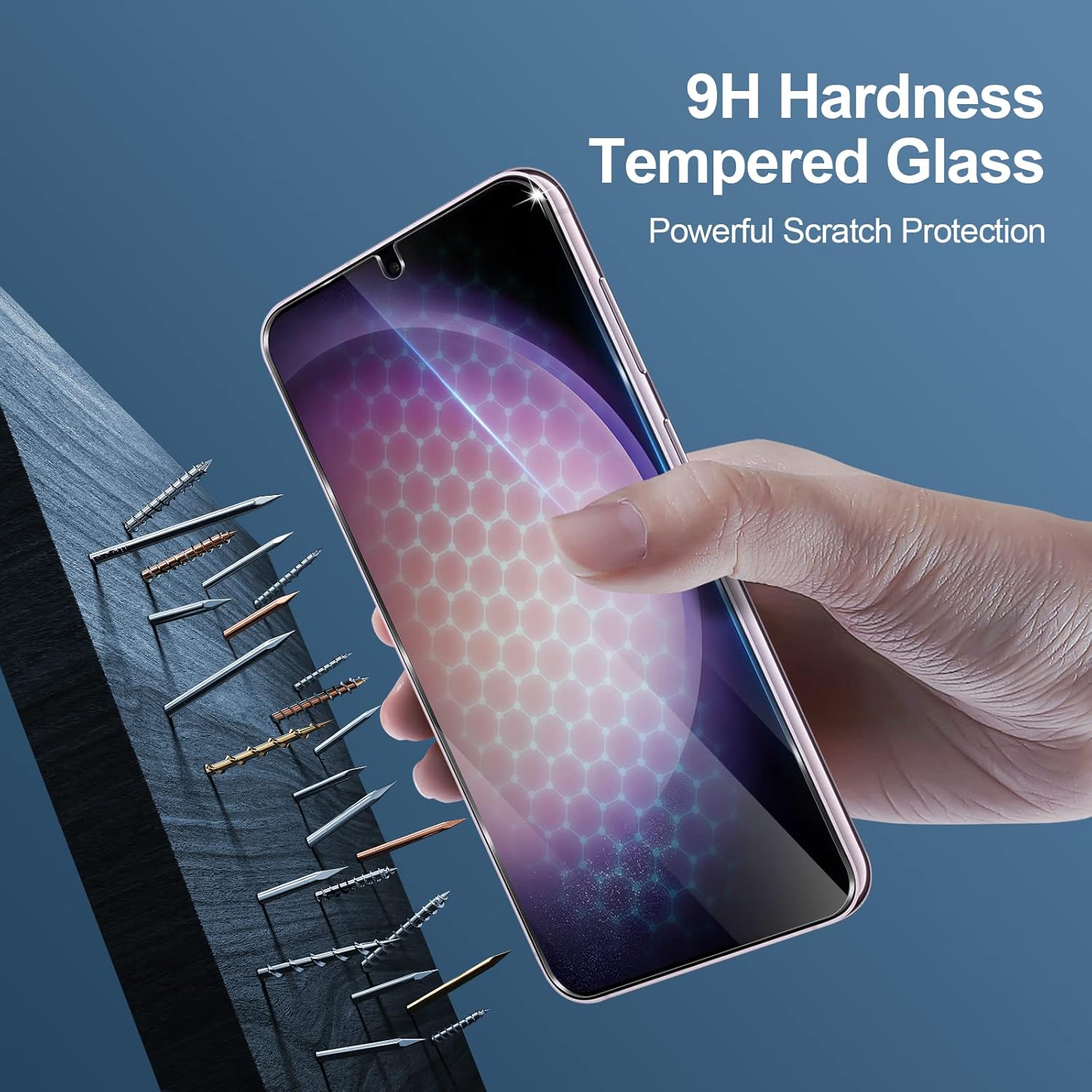 Paquete de 2+3 protectores de pantalla para Samsung Galaxy S23+ 5GS23 Plus 5G con 3 protectores de pantalla de vidrio templado y 2 protectores de