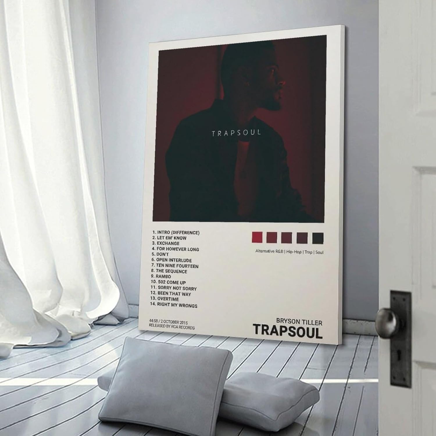 OrdaLi Bryson – Póster de Tiller Trapsoul, portada de álbum de música, póster decorativo de pared, mural adecuado para sala de estar, dormitorio, 08