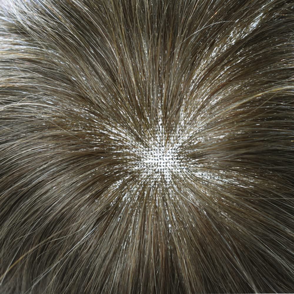 Pieza de cabello humano tipo tupé para hombre, sistema de cabello de encaje suizo suave, repuesto para hombres, nudo blanqueado, línea capilar