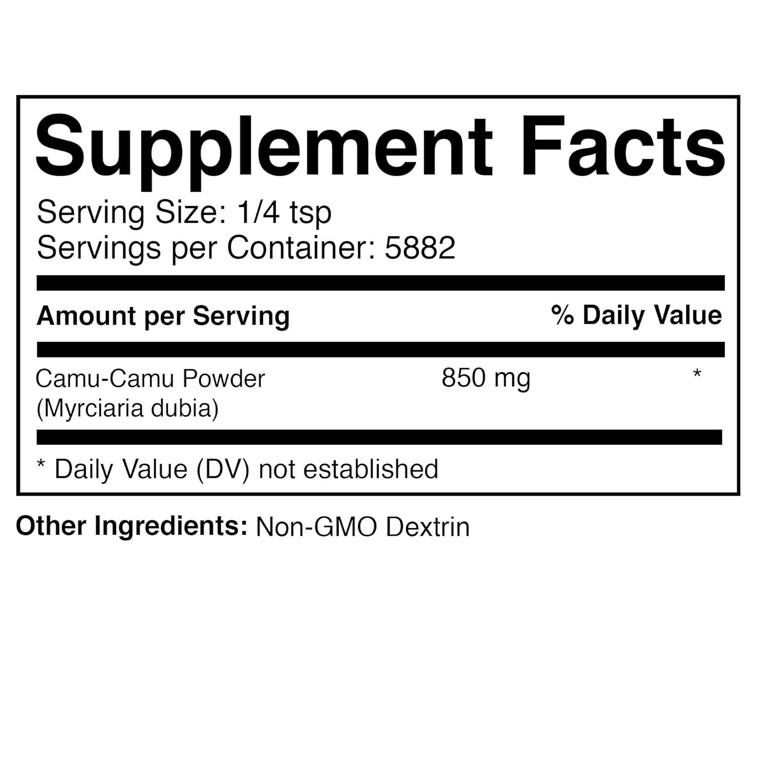 Prescribed For Life Camu Camu – Polvo de frutas Camu Berry Superfood para batidos  Polvo de extracto estandarizado de vitamina C 20% natural  Sin
