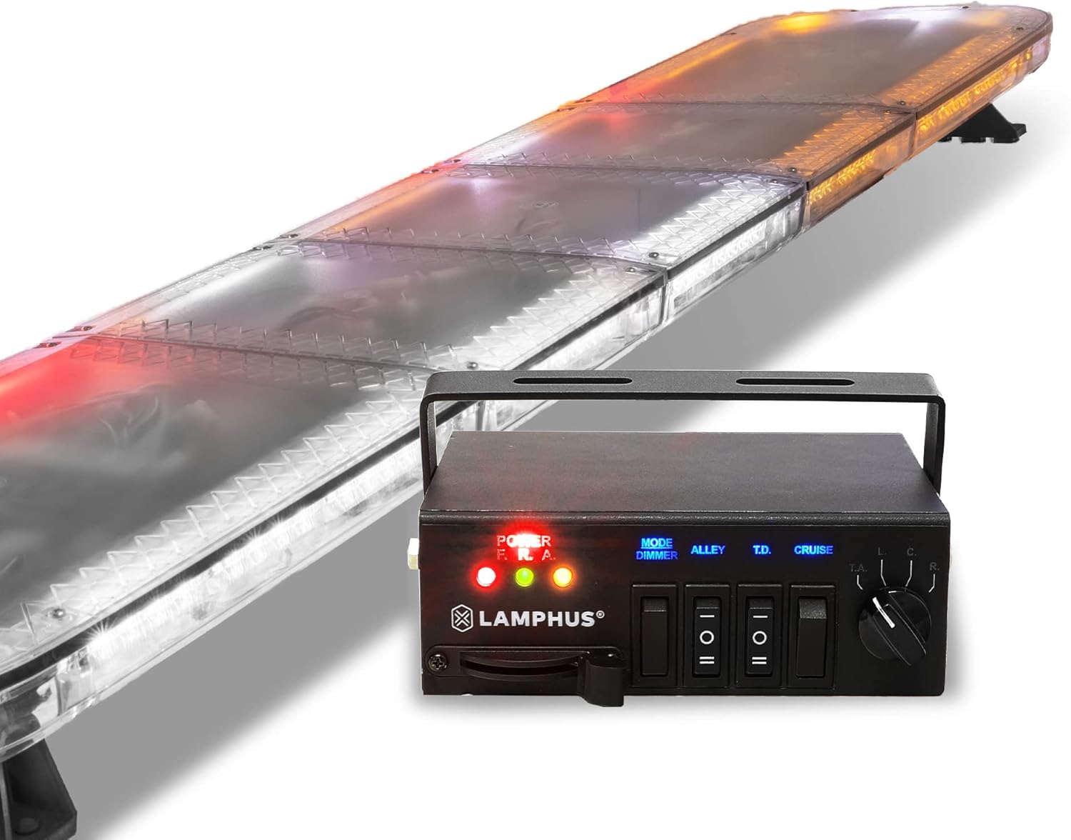 LAMPHUS SolarBlast SBFB82 – Barra de luz LED de emergencia para vehículo (37 pulgadas, 82 W, tamaño completo, clase III SAE J595, 58 modos de