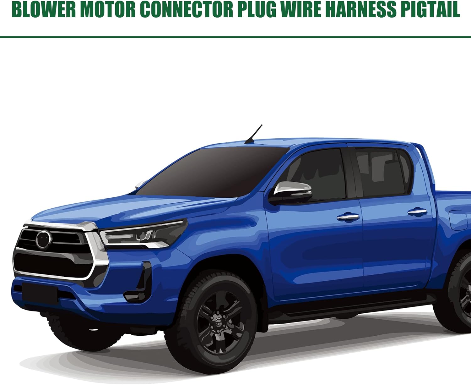 Motoforti Conector de resistencia del motor del ventilador de 6 pulgadas, kit de arnés de cable de enchufe del soplador, para Toyota Tacoma