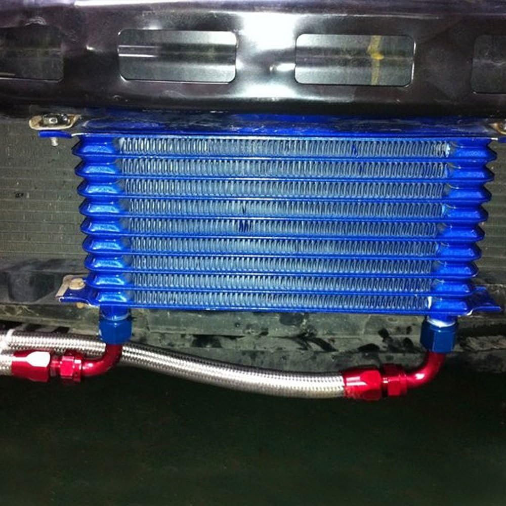 PIT66 Universal AN-10AN – Enfriador de aceite de transmisión de motor compatible con aluminio de 15 filas de oro modelo japonés