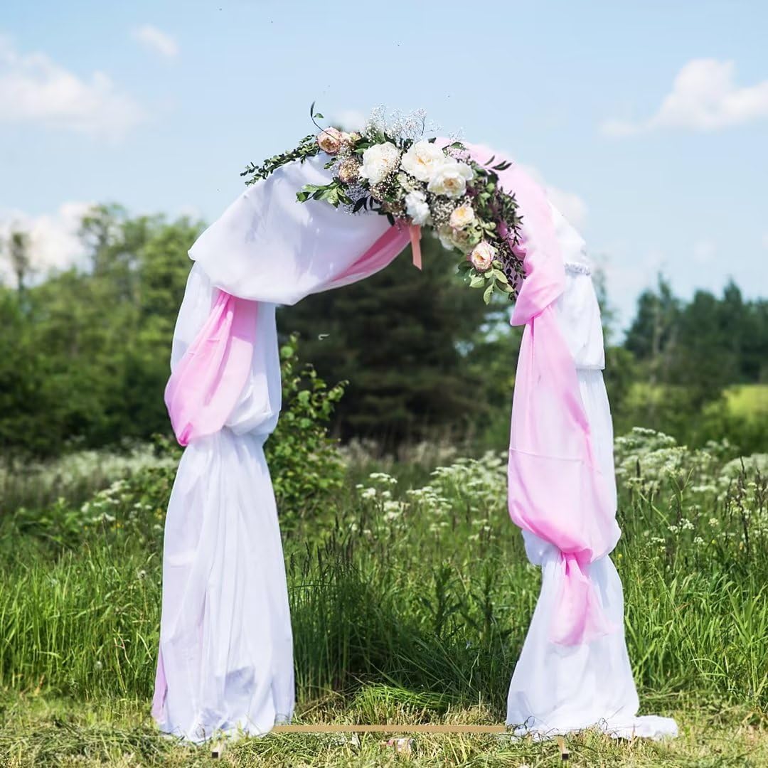 Soporte de arco de metal de 6.6 x 3.3 pies, soporte de telón de fondo de boda para uso en interiores y exteriores, soporte de arco de globos para