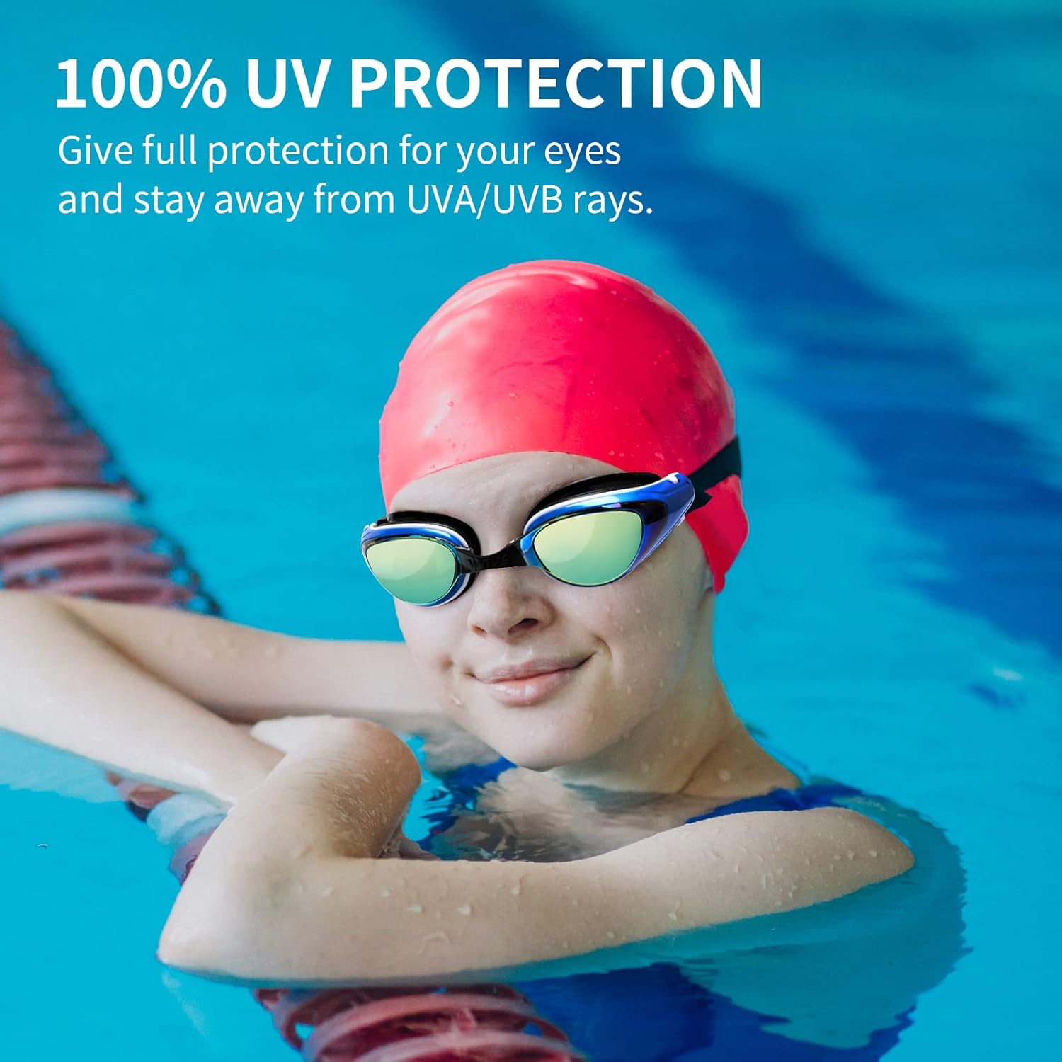 Gafas de natación miopes, gafas de natación ópticas miopes, sin fugas, antivaho y protección UV para adultos, hombres y mujeres