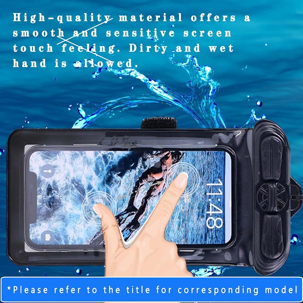 Puccy Funda compatible con Honor X50, bolsa impermeable negra (no película protectora de pantalla)