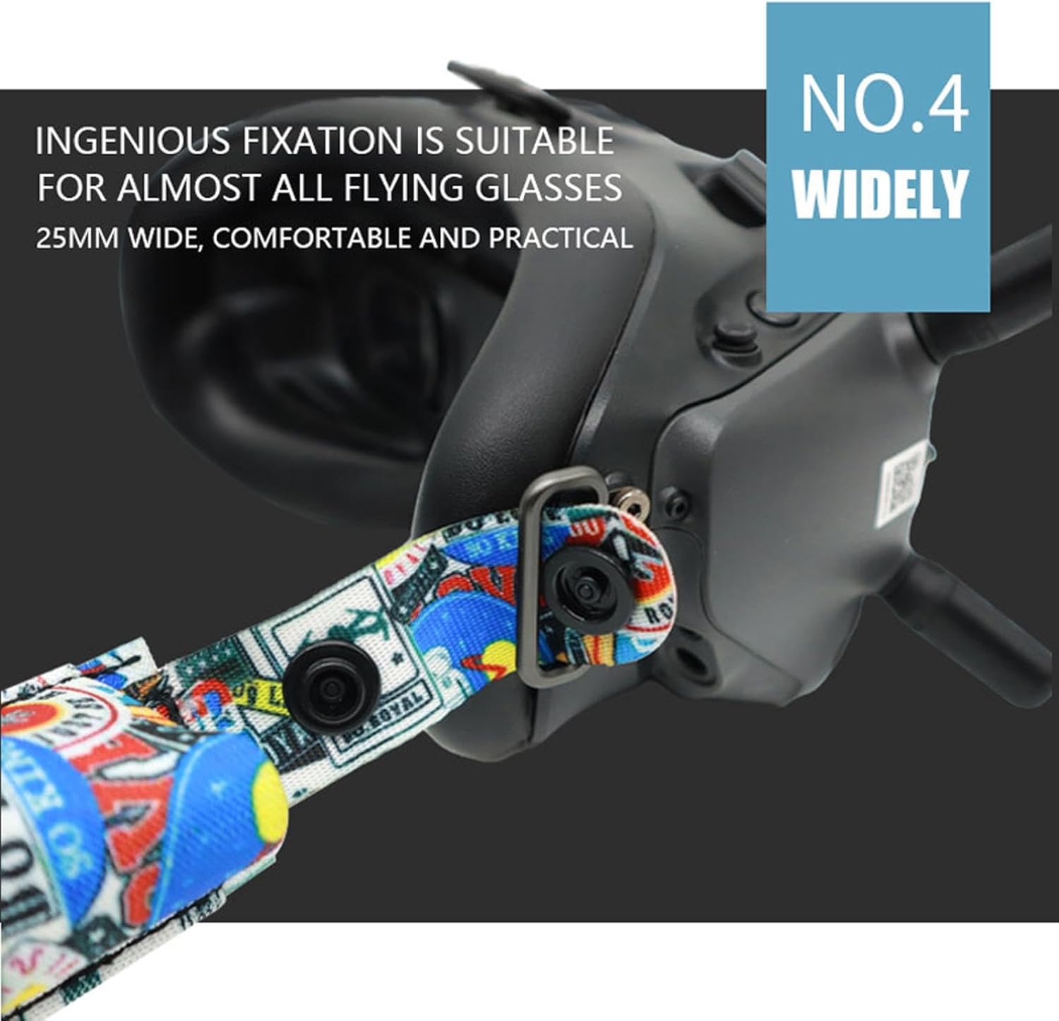 ZEZEFUFU Correa de cabeza ajustable para DJI FPV gafas V2 accesorios graffiti colorido diadema correa fija