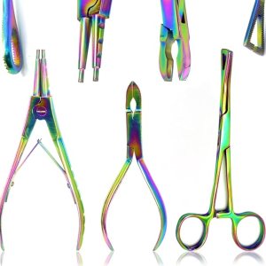 Multi Rainbow Color Body Piercing Instrumentos Kit de 7 Unids Herramientas Penington Pinceps DS-1553 Multi Rainbow Color Body Piercing Instrumentos Kit de 7 Unids Herramientas Penington Pinceps DS-1553