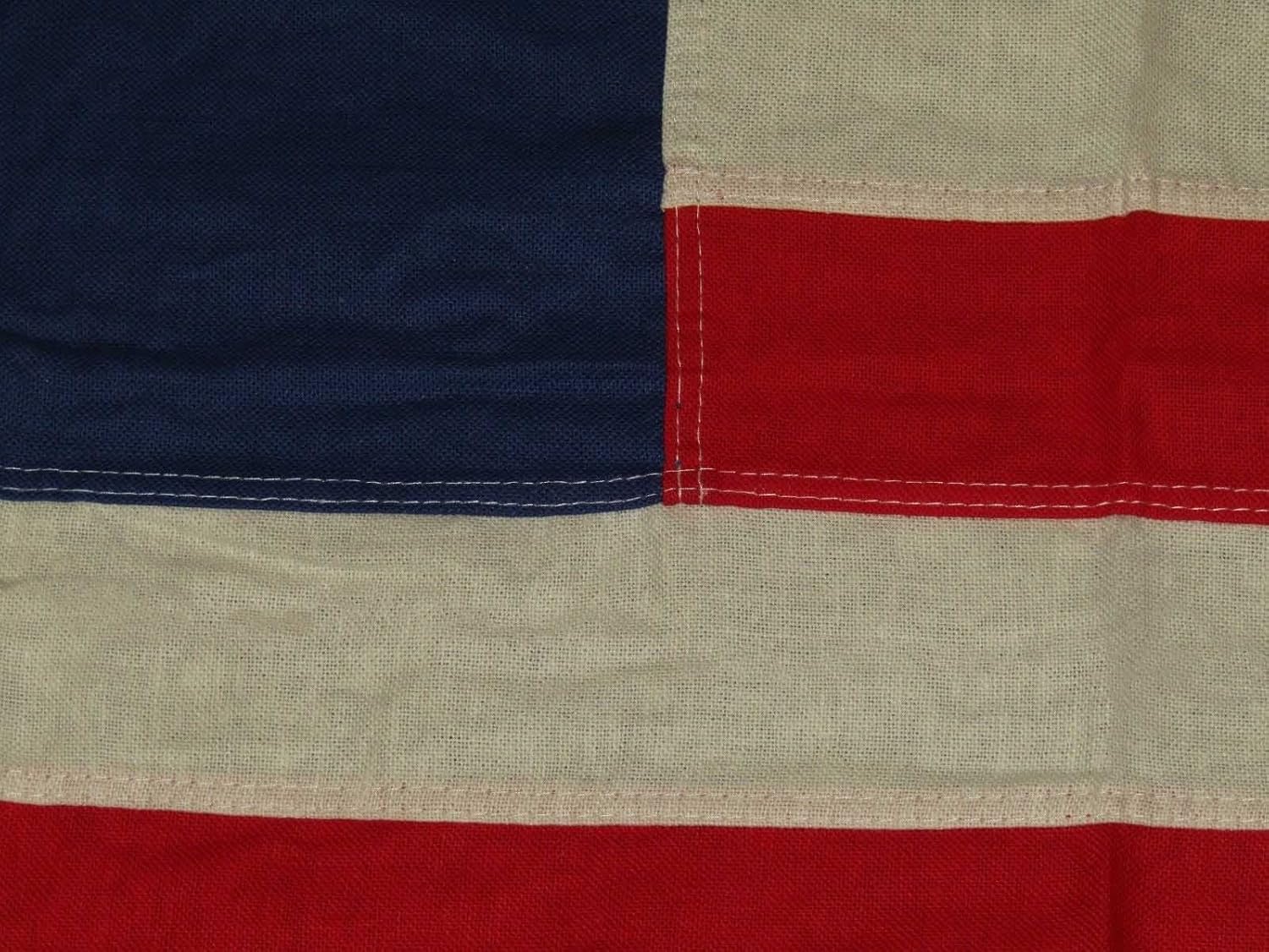 Bandera BETSY ROSS de alta calidad, bordado 13, algodón teñido de té, 3 x 5 pies
