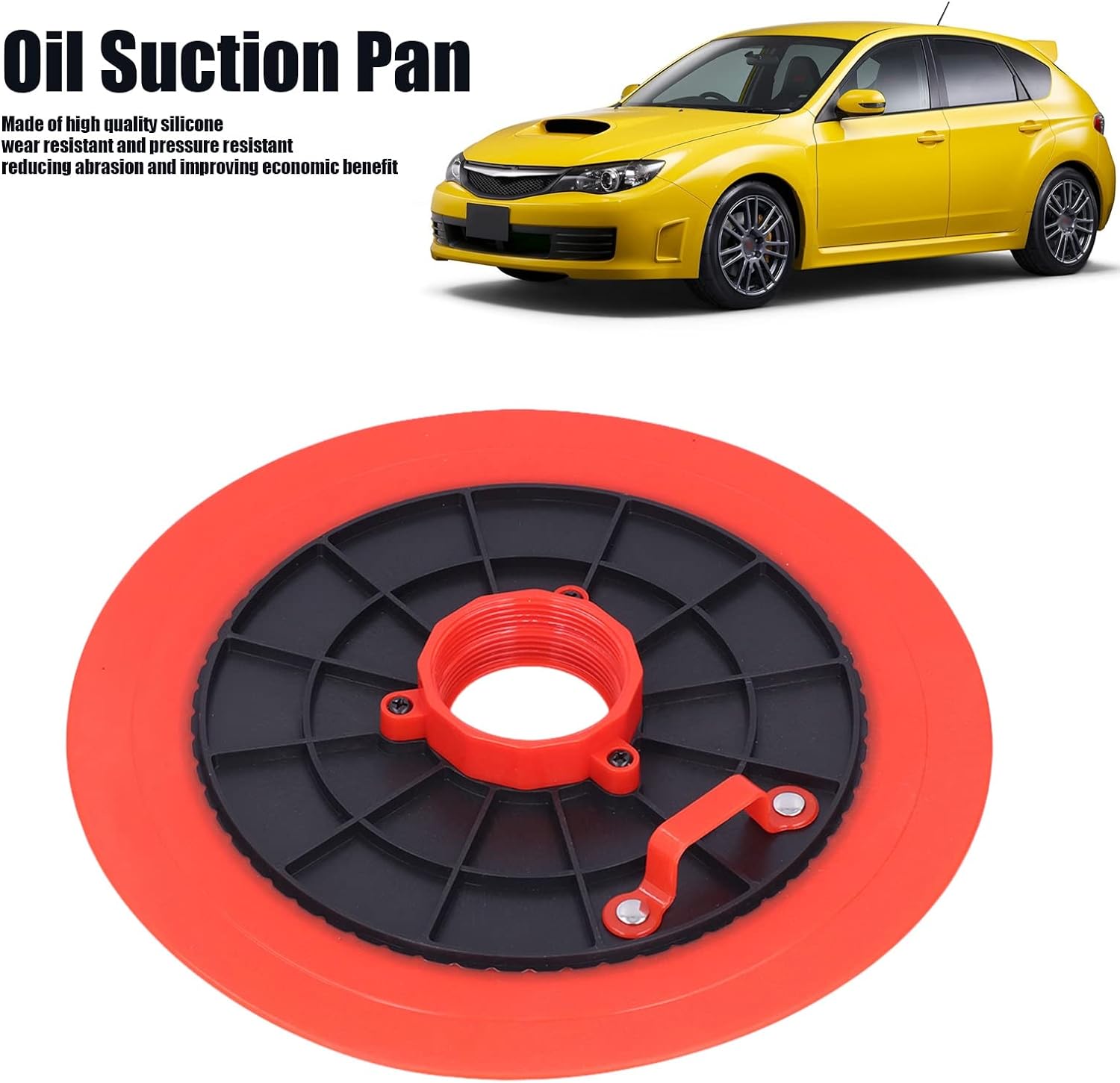 Aramox Pistola de grasa universal para coche, 600CC 2.4 in silicona a prueba de fugas aceite lubricante ventosa pistola de grasa bandeja de succión