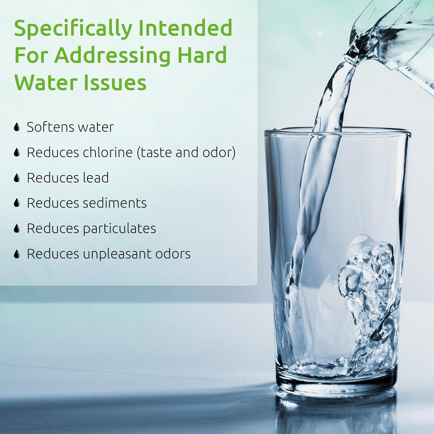 3 cápsulas de repuesto para purificador de agua dura para estuche FilR con carbón activado y resina iónica, cápsulas de filtro de agua dura de larga