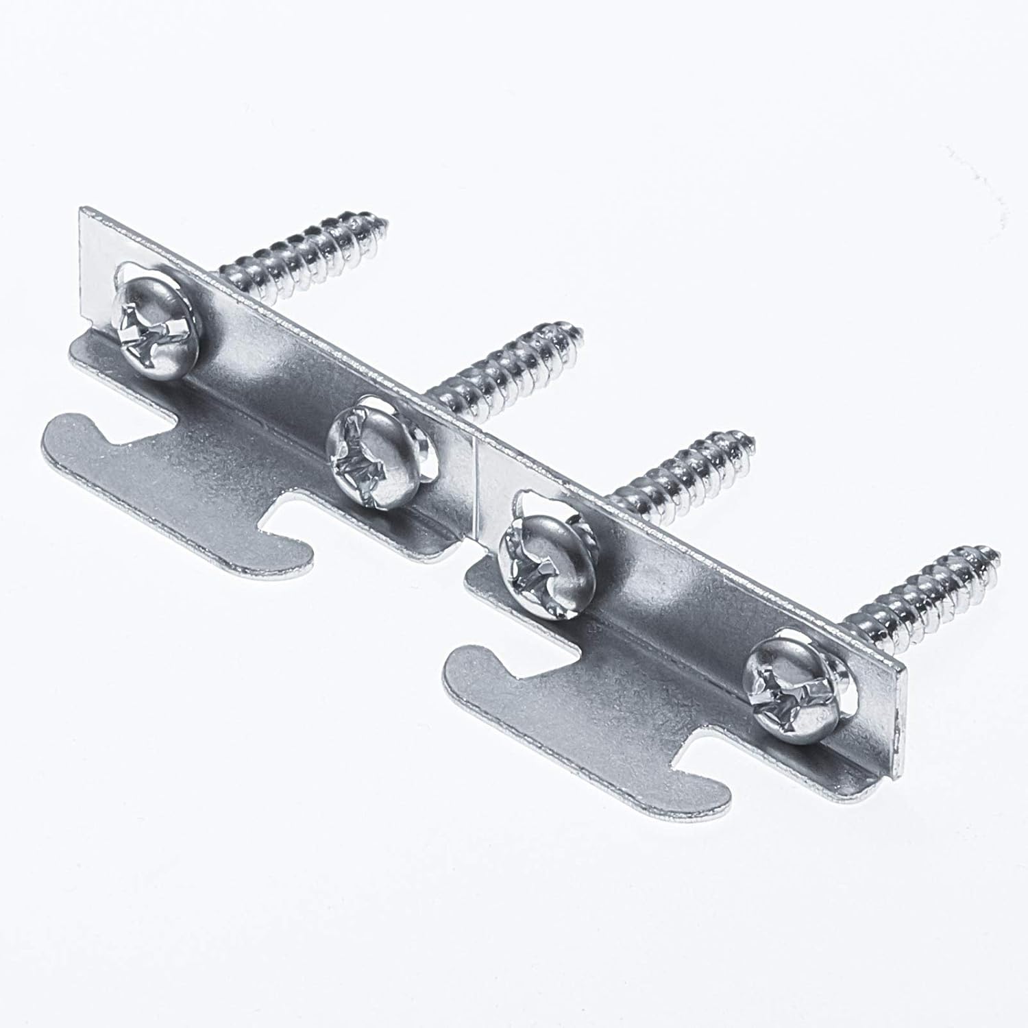 Funrous Soporte para barra de cortina, ganchos de cortina, accesorios de soporte de pared, ganchos ajustables para barra de cortina con tornillos,