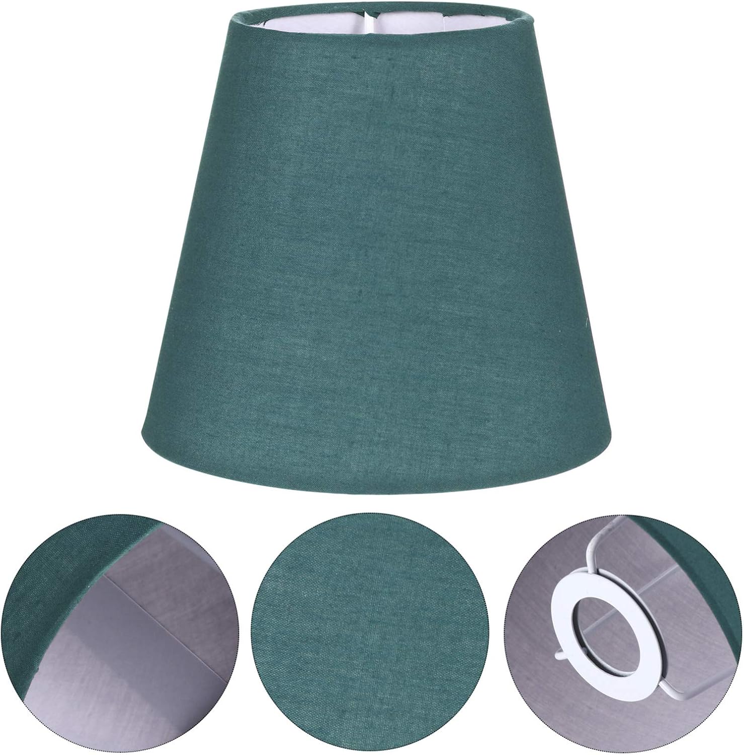 LALAFINA Decoración del hogar, 1 unidad, pantalla de tela, pantalla de lámpara pequeña, pantalla de barril con clip para lámpara de mesa y luz de