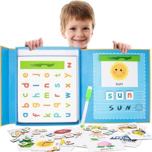 Lauon Juego de letras y números magnéticos para niños pequeños, 52 imanes del alfabeto para refrigerador, juguete de educación temprana con Lauon Juego de letras y números magnéticos para niños pequeños, 52 imanes del alfabeto para refrigerador, juguete de educación temprana con