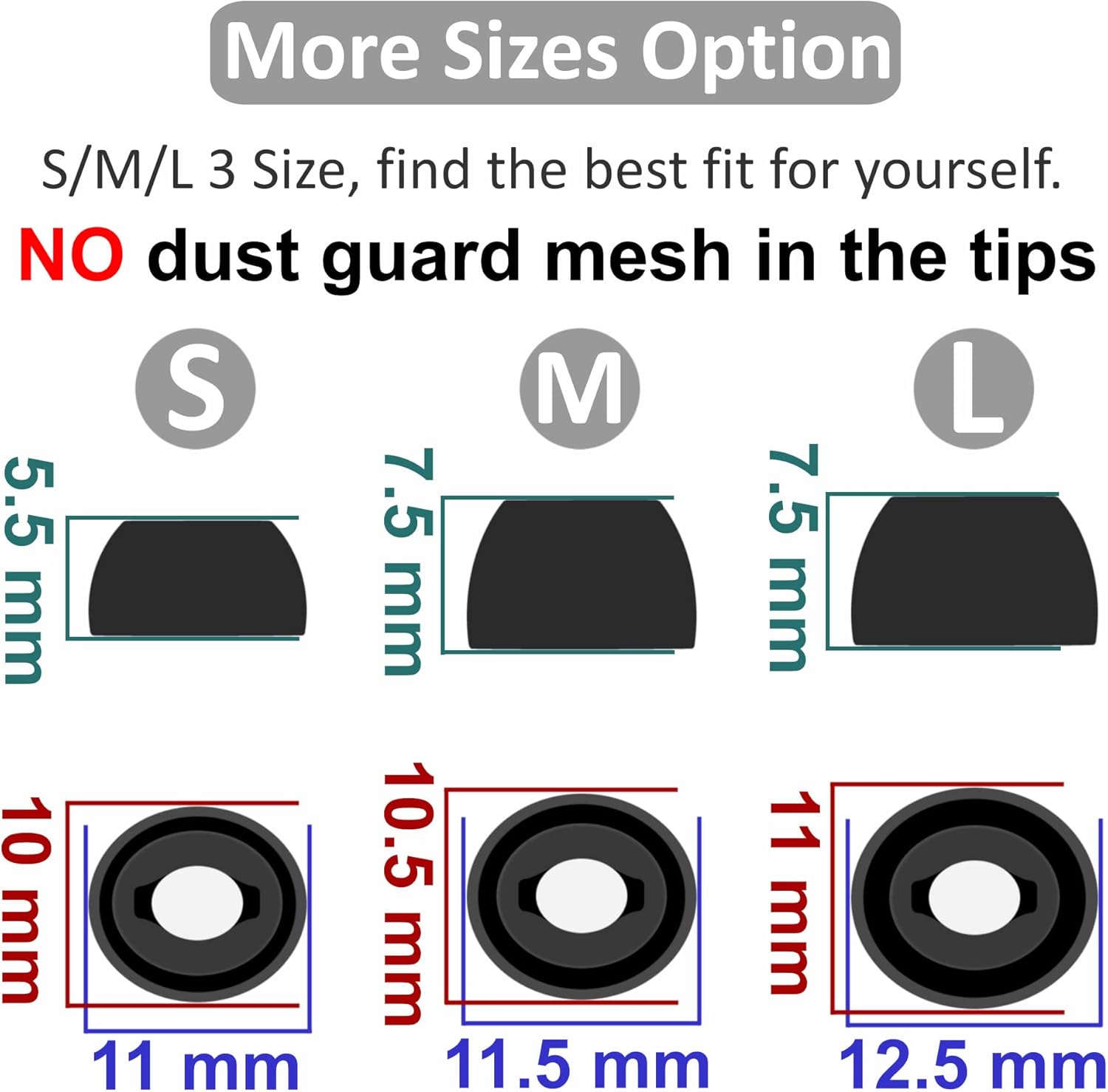 9 pares de auriculares de repuesto para Galaxy Buds Pro Eartips, SML de 3 tamaños, goma de silicona flexibles, puntas de ala compatibles con Samsung