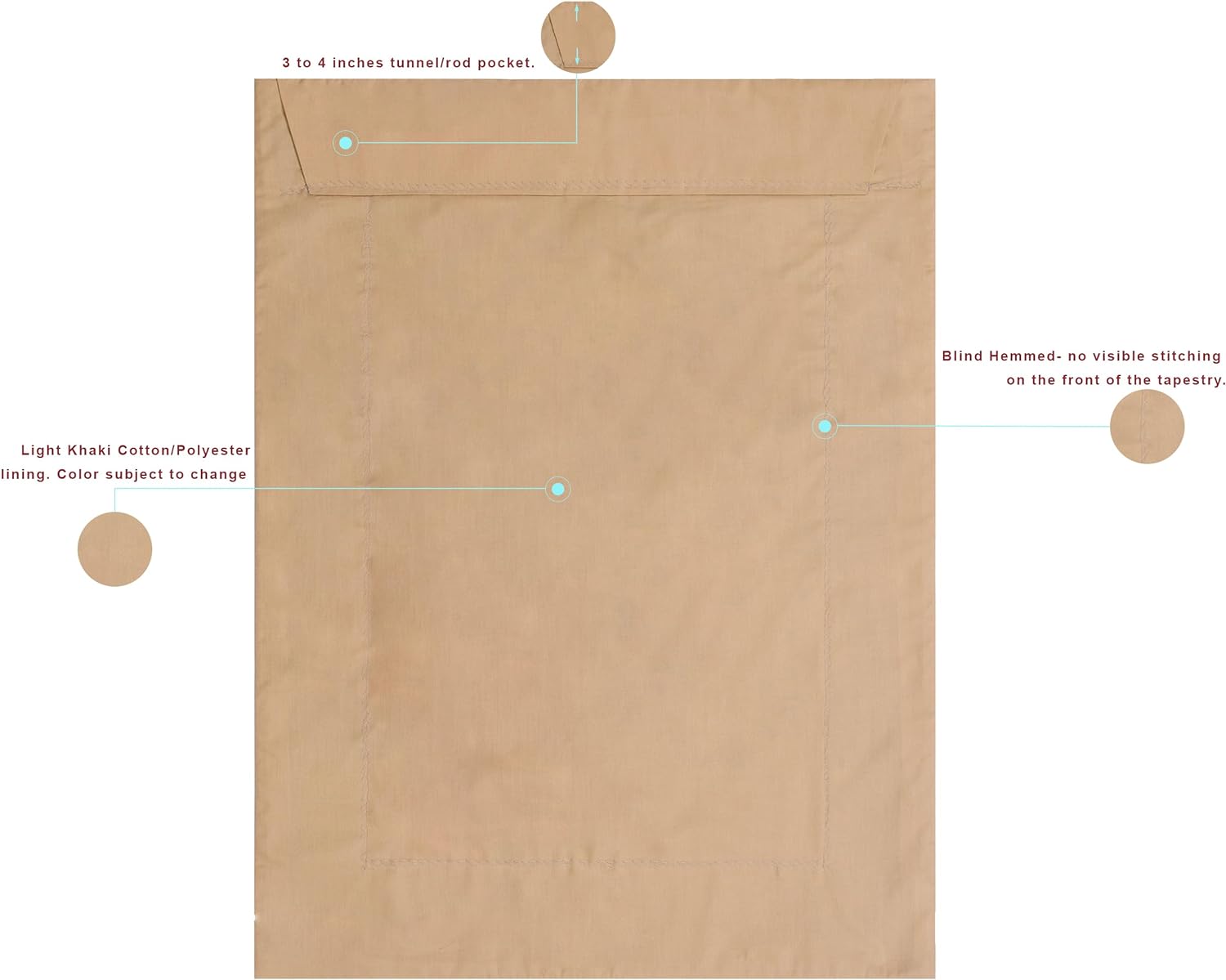 C Charlotte Home Furnishings Inc Drape Fontaine People – Tapiz francés para colgar en la pared, mezcla de algodón y poliéster, 58 x 78 pulgadas,