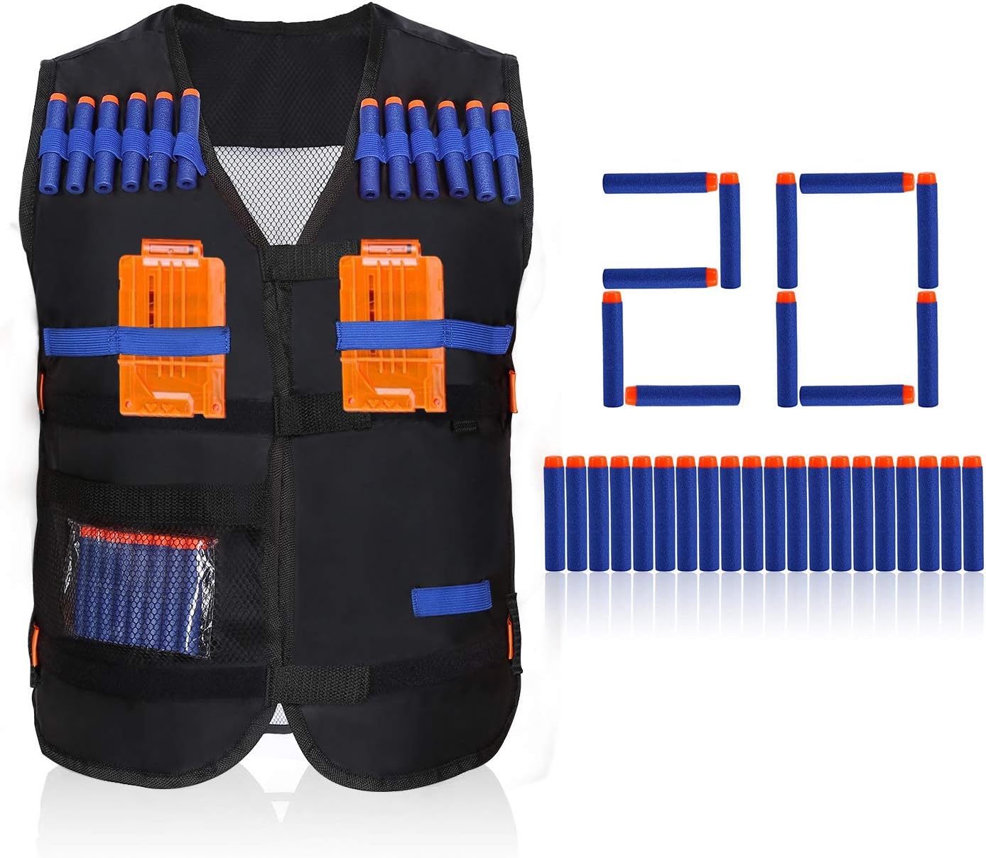 Yosoo Chaleco Elite para niños para la serie Gun (negro), Negro –