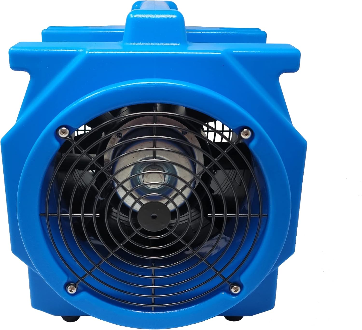 Movimiento de aire compacto axial HS, 1.93 amperios, solo GFCI, velocidad única, hacia fuera realiza axiales de tamaño completo (azul)