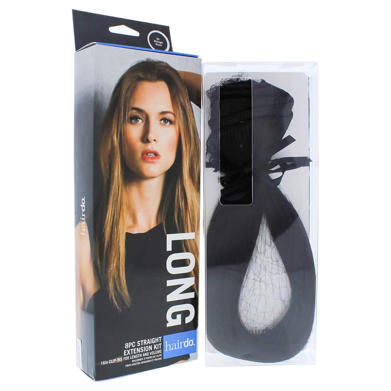 Kit de extensión recta Hairdo, R4 marrón medianoche