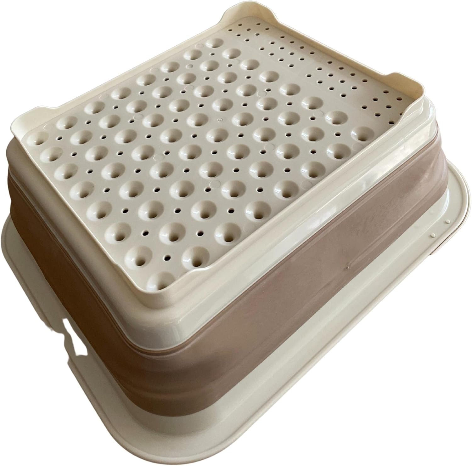 Escurridor de platos plegable y escurridor, escurridor de platos plegable portátil, organizador de vajilla, estante plegable de almacenamiento de