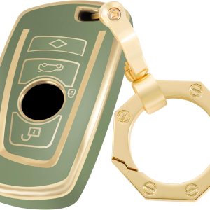 YHC Funda para llavero BMW para BMW X1 X2 X3 X5 X6 X7 y Series 1 2 3 4 5 6 7 8 con llavero dorado YHC Funda para llavero BMW para BMW X1 X2 X3 X5 X6 X7 y Series 1 2 3 4 5 6 7 8 con llavero dorado