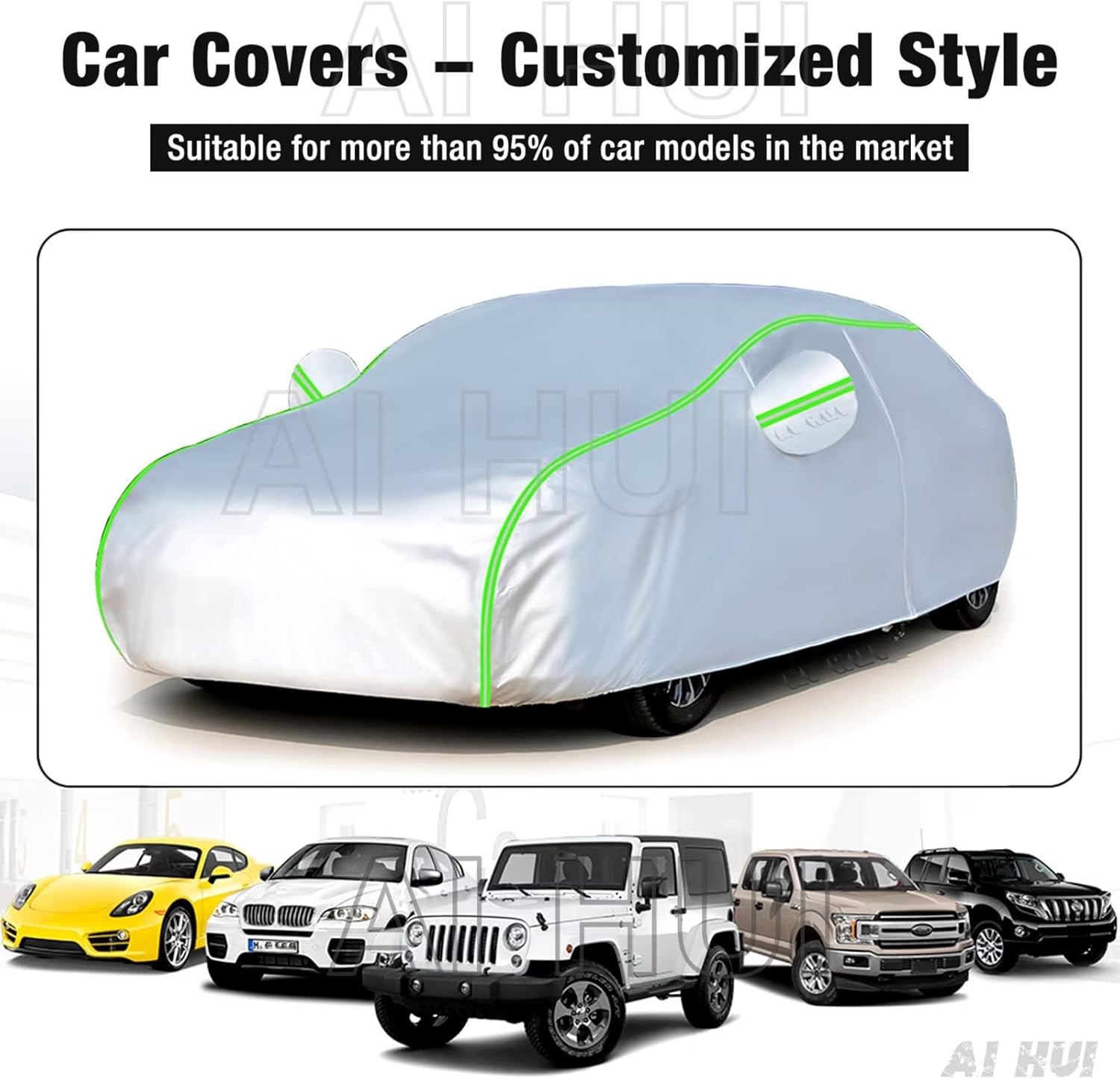 AI HUI Funda de coche compatible con Honda Odyssey Minivan (2005-2023), funda impermeable para todo tipo de clima, cubierta exterior completa