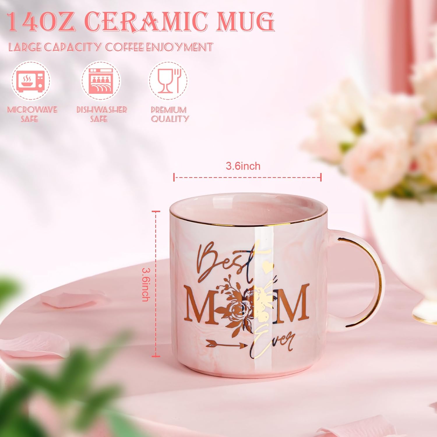 Biching Regalos para el día de la madre para mamá de hija e hijo, regalos de Navidad para la mejor mamá del mundo, regalos de cumpleaños para mamá,