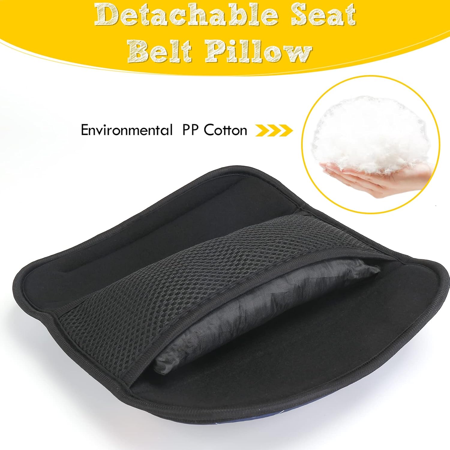 Ajustador de cinturón de seguridad y cojín de cinturón de seguridad para niños, ajustador de cinturón de seguridad y almohada, funda de cinturón de